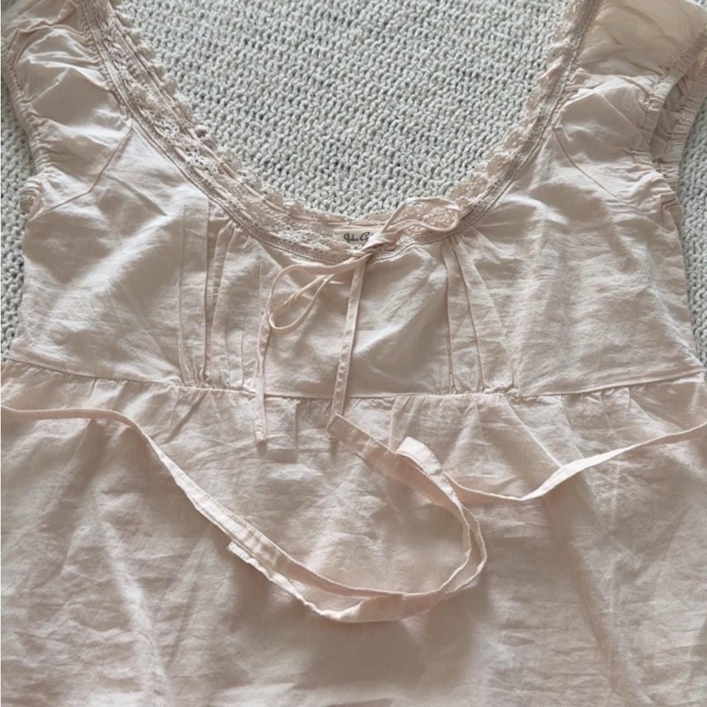 Brandy Melville Cream Lace-Trimmed Chemise